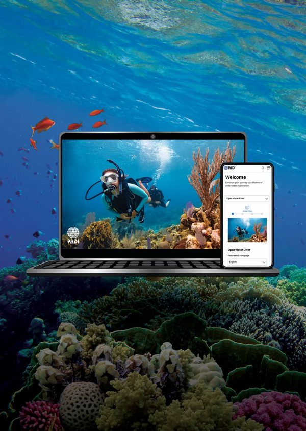 elearning on multiple devices -open water diver