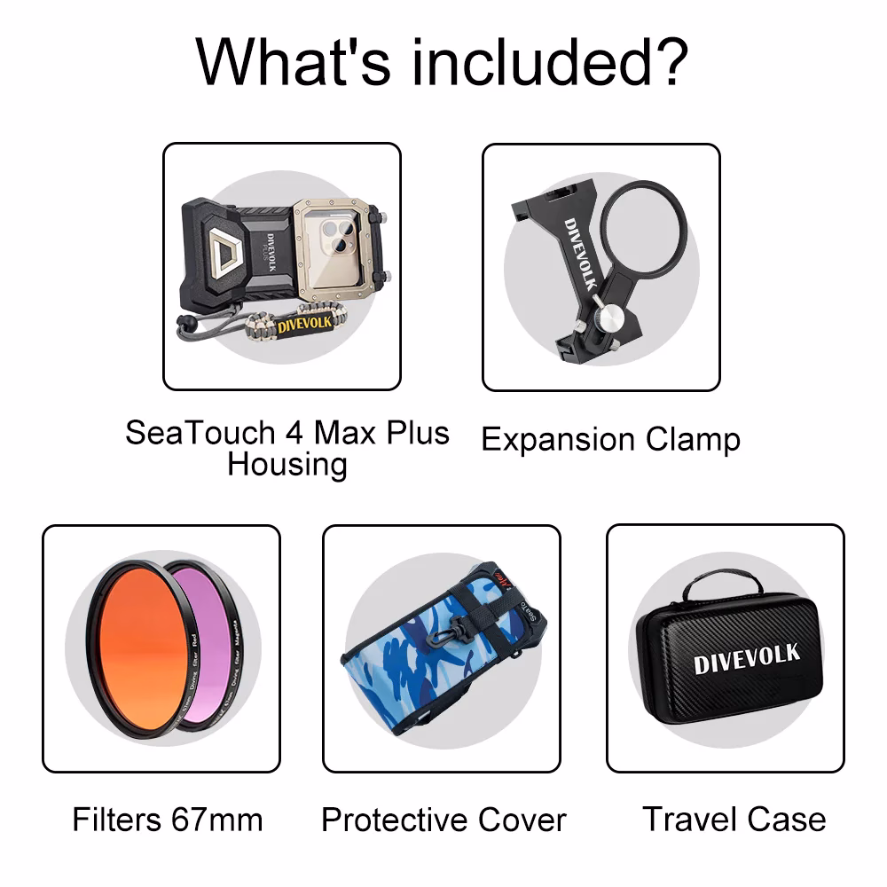 DIVEVOLK SeaTouch 4 Max Plus Underwater Housing Filter Kit - Image 6